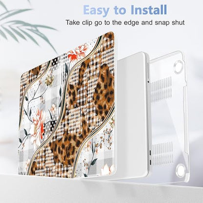 Tuiklol for 2026 MacBook Neo 13 Inch A18 Pro Chip Case, (Model A3404) Anti-Scratch Anti-Drop Slim Hard PC Shell Case with Shockproof Protective MacBook Neo Laptop Cover, Leopard Flower - color: Leopard flower