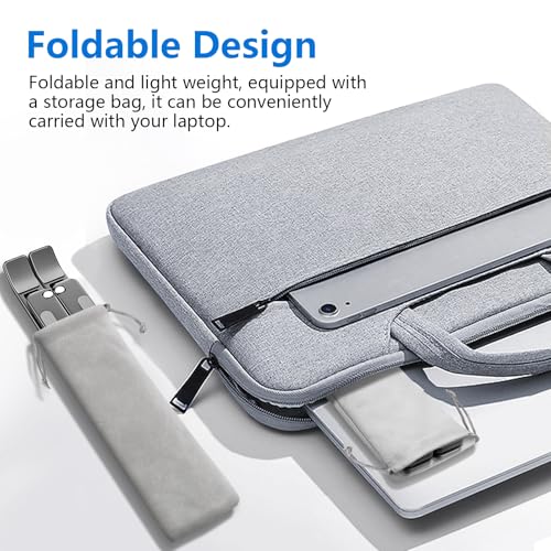 Laptop Stand for Desk, Aluminum Metal MacBook Stand，Computer Riser for Desk, Portable Foldable Adjustable Notebook Holder, Compatible with 10-15.6 Inch Laptops, iPad, Space Gray. - color: Space Gray