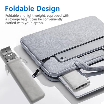 Laptop Stand for Desk, Aluminum Metal MacBook Stand，Computer Riser for Desk, Portable Foldable Adjustable Notebook Holder, Compatible with 10-15.6 Inch Laptops, iPad, Space Gray. - color: Space Gray