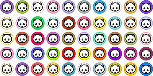 StickerTalk Panda Camera Dots Webcam Covers, 1 Sheet of 50 Stickers, 0.375 inches by 0.375 inches Each