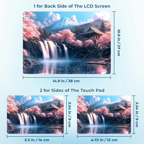 Reusable Universal Laptop Skin Sticker, Cut to Fit for 11.6–15.6 Inch Laptops, Waterproof Protective Film, No-Residue - Mount Fuji - color: Mount Fuji