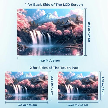 Reusable Universal Laptop Skin Sticker, Cut to Fit for 11.6–15.6 Inch Laptops, Waterproof Protective Film, No-Residue - Mount Fuji - color: Mount Fuji