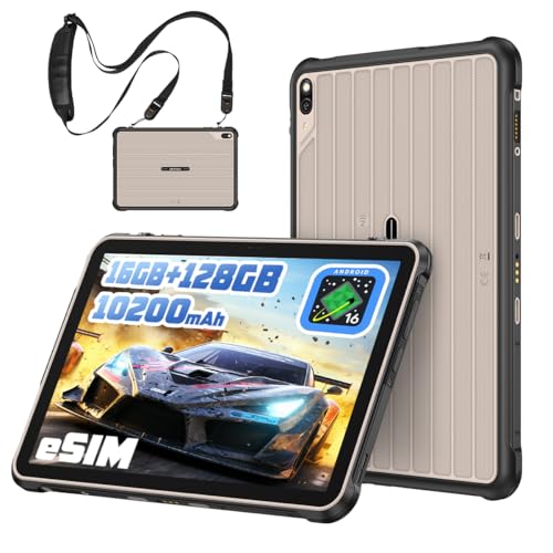 Ulefone Rugking Pad 2 Pro 4G Rugged Tablet(Built-in eSIM), Android 16, 16GB+128GB Octa Core, 10.1" Corning Display, 48MP Rear Camera, 10200mAh, Dock Charging, IP68/69K, NFC, Widevine L1 (Gray) - color: Gray