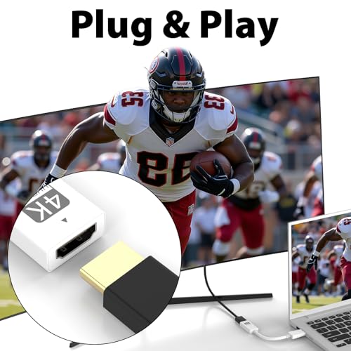 Cyberguys DisplayPort (DP) to HDMI Adapter Cable, 4K@30Hz DP Male to HDMI Female Converter, Gold-Plated Connector w/ Secure Latch, Compatible with Dell HP Lenovo ASUS, Computer to Monitor/TV/Projector
