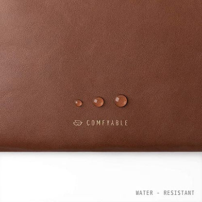 Comfyable Slim Protective Laptop Sleeve, PU Leather Bag Compatible with 15" MacBook Air (Snug Fit) M5 & 14" MacBook Pro M5 Pro/Max 2026 (Loose Fit), Brown - color: Brown, size: Snug Fit for MacBook Air 15-in
