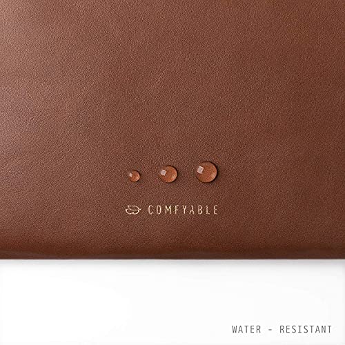 Comfyable Slim Protective Laptop Sleeve, PU Leather Bag Compatible with 15" MacBook Air (Snug Fit) M5 & 14" MacBook Pro M5 Pro/Max 2026 (Loose Fit), Brown - color: Brown, size: Snug Fit for MacBook Air 15-in