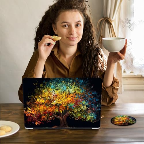 Laptop Skin Sticker Decal 15.6 Inch,12 13 13.3 14 15 15.6 in Laptop Netbook Skins for Notebook,Art Decal Removable Waterproof Scratch Resistant,Universal Vinyl Cover,Colorful Tree Autumn - color: Colorful Tree Autumn