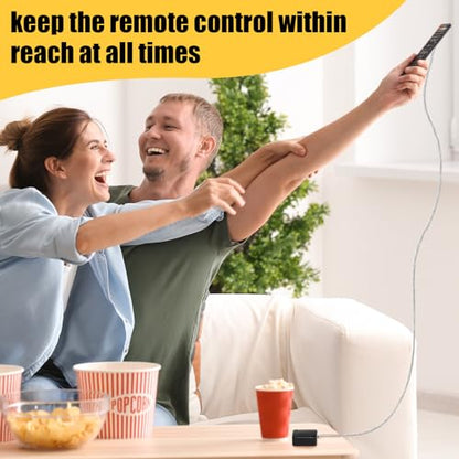 9 Pcs 6.5 ft Retractable Security Cable Lock with Double Sided Adhesive and Screws TV Remote Control Tether Cord Leash Anti Lost Rope Security Lanyard Lock for TV Tablets Showroom