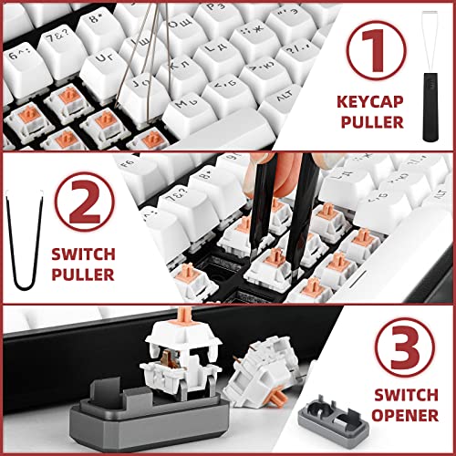 RUNJRX Keyboard Lube Kit JRX 205G0 0.53oz/15g for Mechanical Keyboard Lube, Switch Opener for MX Kailh,Keyboard Tools with Keycap Puller - style: Lube Kit-D