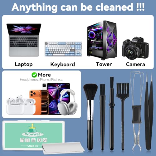 Keyboard Cleaner kit,Computer Cleaning kit,Mechanical Keyboard Cleaning kit,Anti-Static Brush,Small Cleaning Brush, Cleaning kit Compatible Laptop/PC/Computer/Keyboard/Laptop/Camera/Phone/Earbud