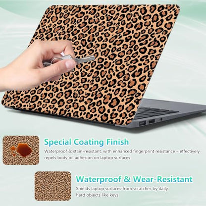 Laptop Skin Sticker Decal 12"-15.6" Universal Laptop/Notebook/Netbook Vinyl - Waterproof Scratch Resistant,Fits HP Dell Lenovo MacBook,2 Free Wrist Pads,Easy Apply & Remove,Retro Leopard Print - color: Retro Leopard Print