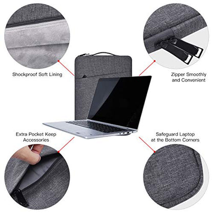 13.3 Inch Laptop Sleeve for HP ProBook 13.3/EliteBook 830, Dell Latitude 5300, ASUS Acer Lenovo 13 inch Notebook Computer Case Bag, Space Grey - color: Space Grey, size: 13.3-13.6 Inch