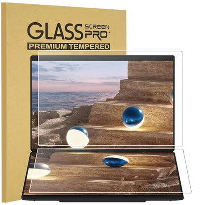 2-Pack Tempered Glass Screen Protector for 2026 New ASUS Zenbook DUO 14" 2-in-1 (UX8407) Dual Touchscreen Laptop, Ultra Clear, Anti Scratch,Bubble Free (1 Sets - Primary and Secondary Screens)