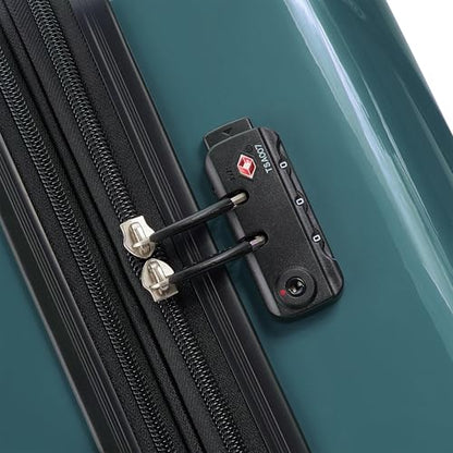 DELSEY PARIS Helium Aero Hardside Expandable Luggage with Spinner Wheels, Metallic Green, Carry-On Plus 21 Inch - color: Metallic Green, size: Carry-On Plus 21 Inch