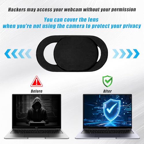 50 Pcs Webcam Cover Slide, Ultra-Thin Cell Phone Camera Cover | 0.023 Inch, Universal Durable, For Laptop, Smartphone, Computer, Protect Your Privacy and Security