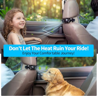 Car Seat Fan for Driver & Backseat - 2026 Upgraded Mini Portable USB Back Cooling Fan Kids Baby Quiet headrest Neck Fan Accessories with 3 Adjustable Wind Speeds for Almost Vehicle Jeep Van RV Truck - size: Mini