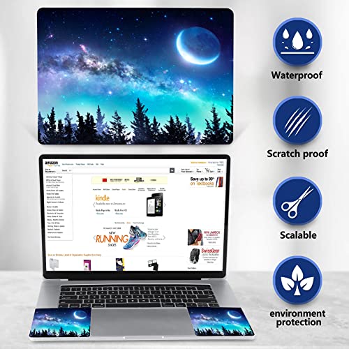 AIMSA Laptop Skin Sticker Decal, 12 13 13.3 14 15 15.4 15.6 inch Laptop Art Decal Protector Notebook Netbook PC 15.6" Universal Vinyl Cover, Forest Moon Sky - color: Forest Moon Sky