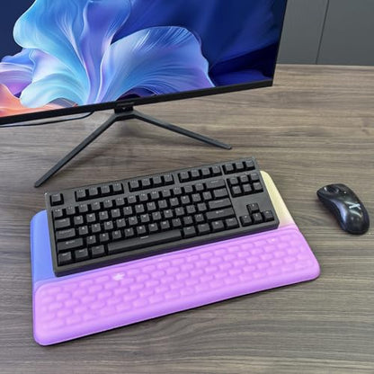Computer Keyboard Stand with Wrist Rest, Ergonomic Tilted Keyboard Holder - Keyboard Riser with Wrist Pad - Keyboard Tray Support for Office Home - Starry Pink - color: Keyboard Stand-starry Pink