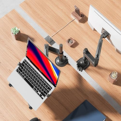 NB SmooVex™ Laptop Mount with Adjustable Tray for 10-17” Notebook, Full Motion Arm with VESA Plate for Monitor Upto 32"