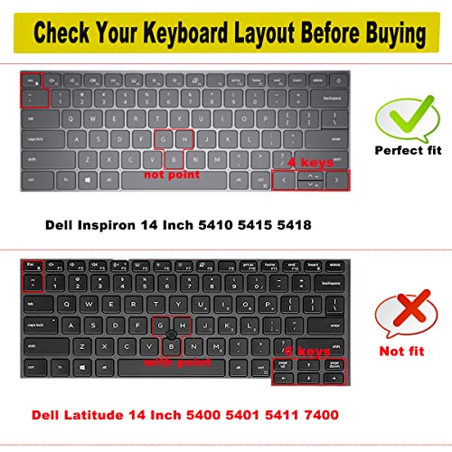 Keyboard Cover for 14" Dell Inspiron 14 5410 5415 5418 5420 5425 5430 7415 7420 7425 7430/ 13.3" Inspiron 13 5310 5320/16" Inspiron 16 5635 5630 5620 5625 7635 7620/Dell Latitude 3320 3420-Colorful - color: Colorful