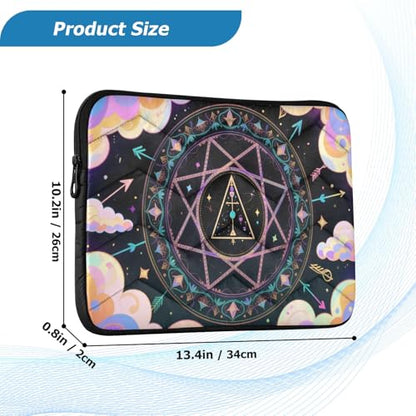 Fantasy Magic Array Padded Laptop Sleeve Case 13 Inch Soft Quilted Laptop Bag Waterproof Computer Sleeves - color: Fantasy Magic Array-1, size: Medium