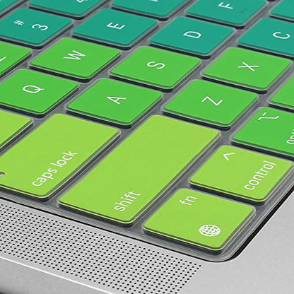 ProElife Keyboard Cover Skin for MacBook Air 13/15 Inch M5 M4, Rainbow | US Enter, Ultra Thin (0.26 mm), Silicone Protective Skin, Easy to Apply, Washable & Reusable, Dust-proof, Precision Molded - color: Rainbow
