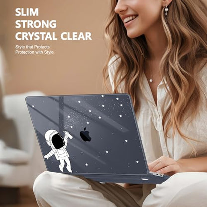 May Chen Case for MacBook Pro 13 inch M2 2023,2022,2021,2020 A2338 M1 A2251 A2289, Plastic Hard Shell Case for MacBook Pro 13" with Touch Bar Fits Touch ID, Astronaut Space - color: Astronaut Space