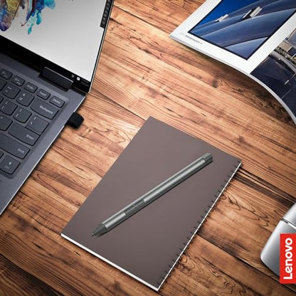 Lenovo Digital Pen 2 (Laptop) - Ultra-Tactile Response - 4,096 Levels of Pressure - Natural Feel Elastometer Pen Tip - Extended Battery Life - Silver, Grey - style: Digital Pen 2