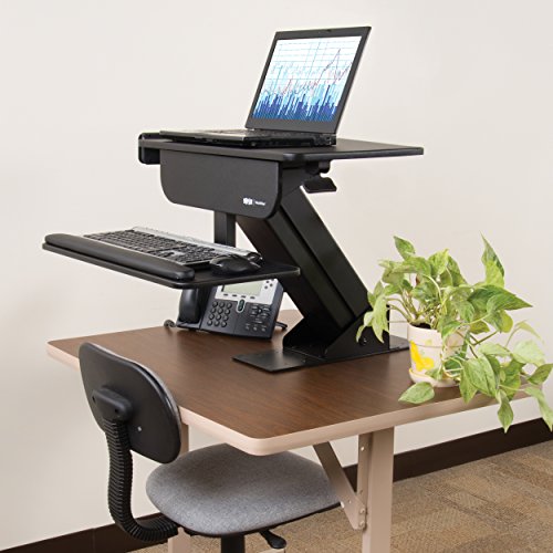 TRIPP LITE Sit Stand Desktop Workstation, Adjustable Standing Desk with Clamp (WWSSDC) - style: Desk-Clamp
