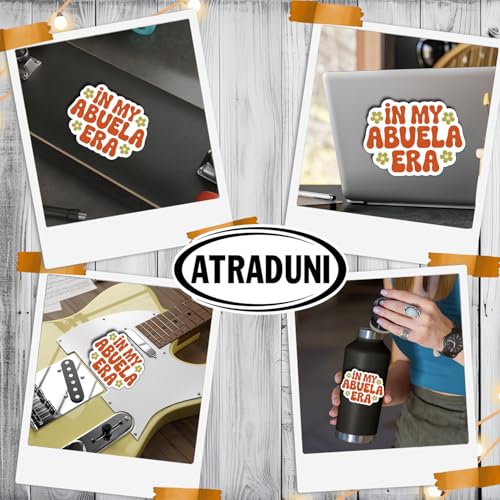 (3Pcs) in My Abuela Era Sticker Funny Mom Stickers Waterproof Vinyl Decals for Books Laptops Phones Tumblers Water Bottles Gifts for Mom Grandma Auntie 2.3"x3" - color: In My Abuela Era