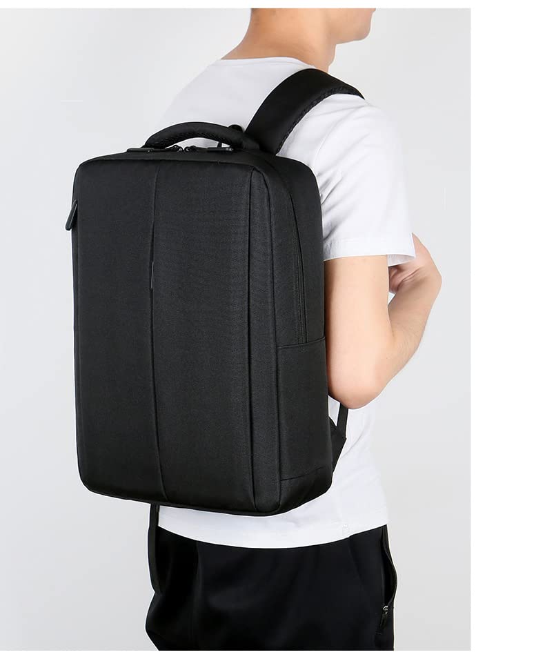 Travel Laptop Backpack Business Laptop Backpack with USB Charging Port (Black) - color: Black Out