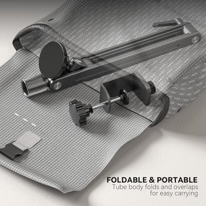 Magnetic Portable Monitor 75mm VESA Mount Arm Screen Holder Stand Clamp | Magnetic VESA,Solid Aluminum,Hold up to 4.4 lbs,Tool-Free,360° Rotation,8.3"-18.5",Foldable,Portable,Cable Clips - size: Up to 18.5''