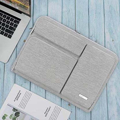 Lacdo 360° Protective Laptop Sleeve Case for 14 inch New MacBook Pro M5 Pro/Max A3426 A3427 (2026), M5/M4/M3/M2/M1 A3434 A3112 A3401 A3185 A2918 A2992, 13.8 inch Surface Laptop 7th Computer Bag, Gray - color: Gray, size: New MacBook Pro 14 Inch