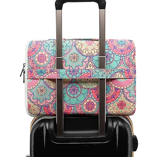 360° Protective Laptop Sleeve Case Bag with 3 Pockets,Handle,Luggage Strap for MacBook Pro 14 inch and 14 inch-14.4 inch Screen Laptop (Bandanna) - color: Bandanna, size: 14 inch-14.4 inch
