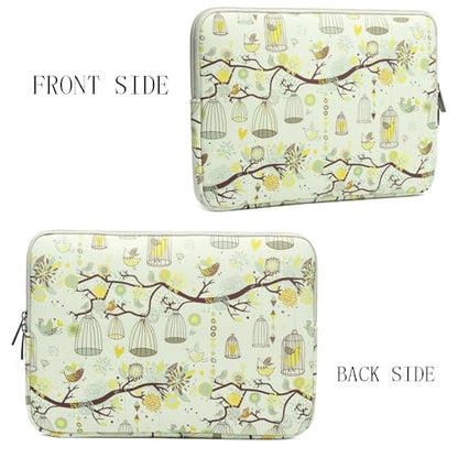 BSLVWG 10 Inch Laptop Sleeve Multi-Color & Size Choices Case/Water-Resistant Neoprene Notebook Computer Pocket Tablet Briefcase Carrying Bag/Pouch Skin Cover - color: Bird Beige, size: 10 inch