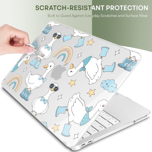 Compatible with MacBook Neo 13 inch (2026 Release A3404) (A18 Pro) with Liquid Retina Display, Printed Slim Protective Case with Screen Protector & Keybaord Cover, Goose - color: Goose