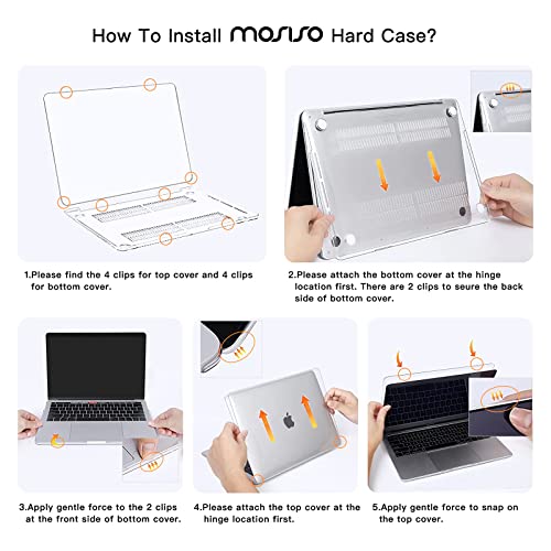 MOSISO Compatible with MacBook Pro 13 inch Case M2 M1, Crystal Clear | Plastic Hard Shell Case Cover 2026-2016A2338 A2251 A2289 A2159 A1989 A1708 A1706 with/without Touch Bar - color: Crystal Clear