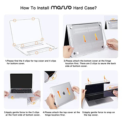 MOSISO Compatible with MacBook Pro 13 inch Case M2 M1, Crystal Clear | Plastic Hard Shell Case Cover 2026-2016A2338 A2251 A2289 A2159 A1989 A1708 A1706 with/without Touch Bar - color: Crystal Clear