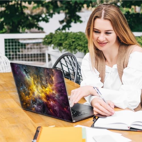 Laptop Skin Sticker Decal, Universal Reusable Vinyl Laptop Cover for 12" 13" 13.3" 14" 15" 15.4" 15.6" Notebook PC, Waterproof Scratch-Resistant with 2 Wrist Pads, Easy to Apply & Remove,Galaxy Art - color: Galaxy Art
