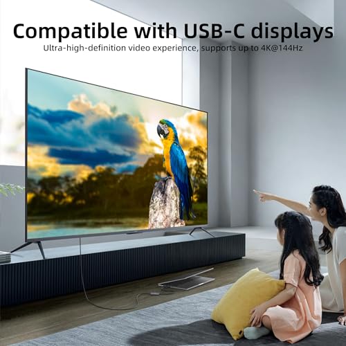 HDMI 2.1 to USB-C Adapter 8K@30Hz,PD 65W,0.5m,for PS5,Xbox,AR Glasses | 8K@30Hz 4K@144Hz, Aluminum Shell, for Xreal, Air Pro, RayNeo, Rokid, Switch, Xbox, PS4/5, Portable Monitors