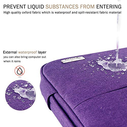 Voova 13 13.6 Inch Laptop Sleeve Case Compatible with MacBook Air 13 M1/M2/M3/M4 2020-2025, MacBook Pro 13/14, IPad Air/Pro 13, Waterproof Slim Computer Bag Cover with Handle, Purple - color: Purple, size: 12.6-13.6 Inch