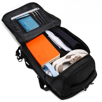 Laptop Backpack for Men 17-inch Travel- Computer Case Laptop Bag Large Capacity Business Weekender Satchel Purse Fashion Black - color: Black-500