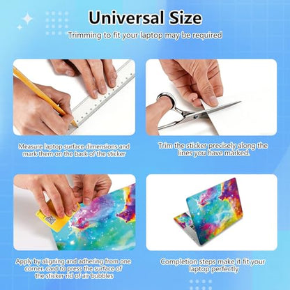 Universal Laptop Skin Sticker Decal for 11.6”12" 13" 13.3" 14" 15" 15.4" 15.6" Reusable Waterproof Scratch-Scratch Resistant Protective Vinyl Laptop Notebook Skin Stickers - Beautiful Galaxy - color: Beautiful Galaxy
