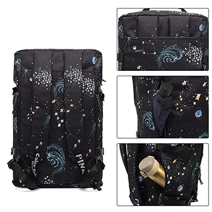 Kalesi Gym Duffle Bag Backpack 4-Way Waterproof with Shoes Compartment for travel Sport Hiking laptop - color: Starry Sky