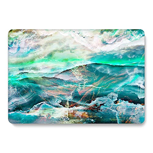 Case Compatible with MacBook Pro 13 inch 2012 2011 2010 2009 2008 Release with CD-ROM, Plastic Hard Shell Cover & Sleeve Bag & Keyboard Cover Skin for MacBook Pro 13 A1278,Green Landscape - color: Green Landscape, size: A1278(Pro 13 w/CD-ROM 2008-2012)