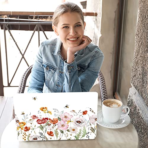 RICHEN Laptop Notebook Skin Sticker Cover Decal, 12 13 13.3 14 15 15.4 15.6 inch Laptop Vinyl Skin Sticker Cover Art Protector Notebook PC (Flowers and Bees) - color: Flowers and Bees