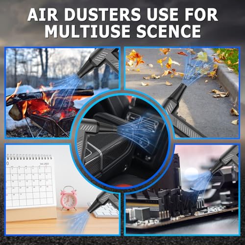 CAGIWIRU Compressed Air Duster -Mini Blower Turbo Fan,150000RPM Cordless Electric air Duster for Keyboard PC Cleaning,No Canned,Jet Dry Blower Air Blower for Home and Car