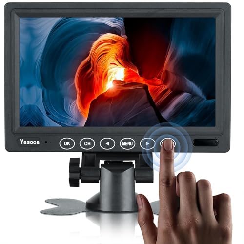7 inch Small HDMI Monitor 1024x600 Resolution Small 1080P Portable IPS Monitor with Remote Control with Built-in Speakers HDMI VGA Input for Gaming CCTV Security Raspberry Pi PC - size: IPS 7 inch 1024x600