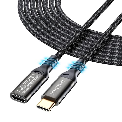 USB C Extension Cable 10ft,usb c female to usb c male cable long,usc to usc extender cable usb 3.2 Extension 240W PD Fast Charging 20 Gbps Compatibility with Laptop Tablet Mobile Phone and more - size: 10 ft