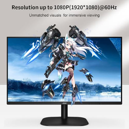VGA (Sources) to HDMI(Display) Adapter, 1080P Converter with Audio+USB Power from VGA Computer/Laptop to HDMI TV/Monitor, Male to Female(1ft) - size: 0.5ft